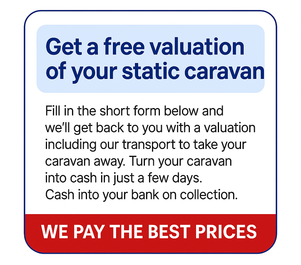 We buy static caravans in {area}