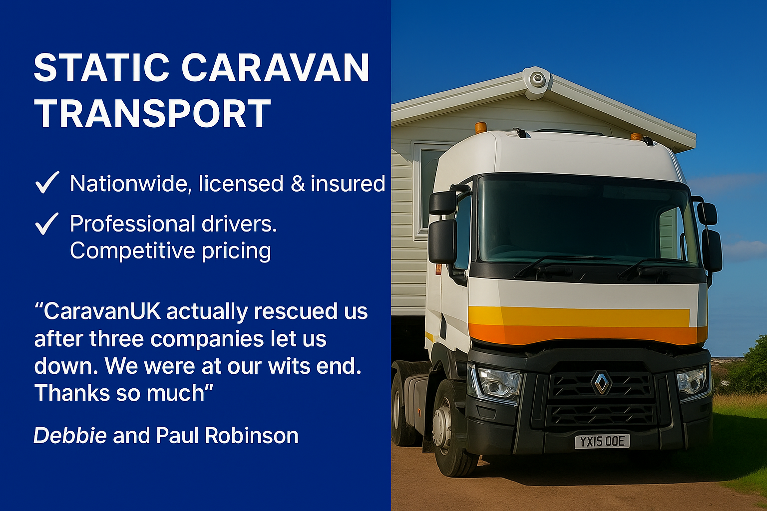 Static Caravan Transport {area}