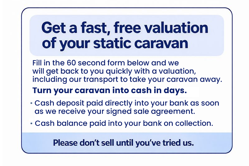 We will buy your static caravan