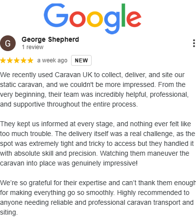 CaravanUK - Google Review